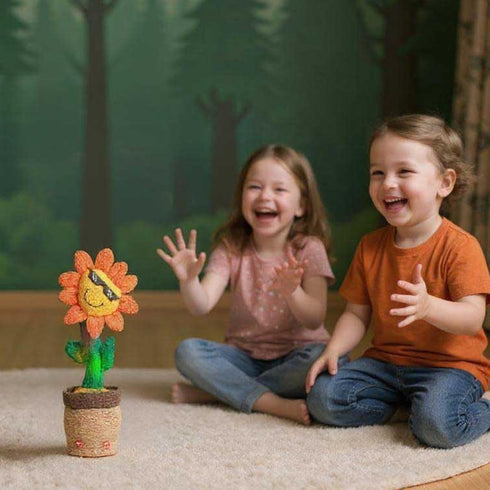 Kids,13.5 Easfan Dancing Sunflower Singing Talking Shaking Glowing Interactive Toy Repeats What You Say Electric Cute