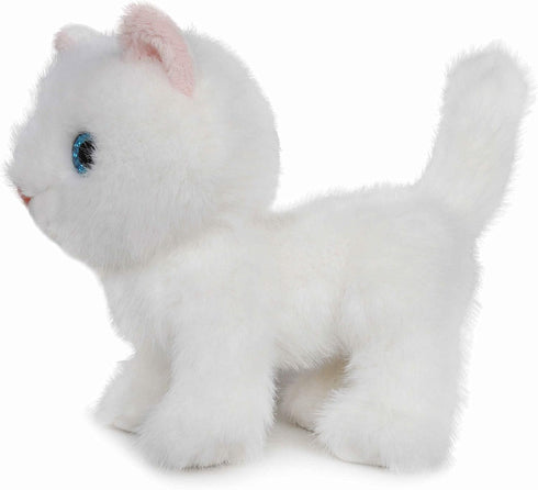 Ice King Bear Fluffy Little Cat Stuffed Animal Plush Toy, Small 6 Inches (White)