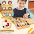 1 2 3 1+ (19 Busy Board with LED Light Switches, Montessori Toys for Years Old, Toddlers Wooden Toy Sensory Activity