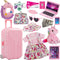 Windolls 18 Inch Doll Suitcase Travel Luggage Play Accessories, Doll Clothes Accessories Carrier