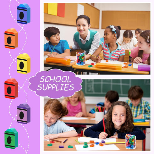72 Chivao Pcs Crayon Erasers Mini Erasers for Kids Bulk Classroom Back to School Gifts Pencil Top Eraser for Rewards