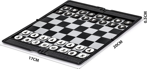 Yellow Mountain Imports Magnetic Travel Foldable Chess Wallet Set (7.9-Inch) - Portable