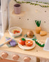 Set, Playset 3+, Set ROBUD Wooden Toy Food Cutting Play Food for Kids Kitchen Accessories Pretend Toy Food with Storage