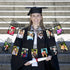 Black Glitter K-12 Graduation Photo Banner, Kindergarten to 12th Grade Picture Banner for Party Decorations 2025