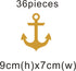 Nautical Anchor Wall Decal - Removable Vinyl Stickers for Baby Kids Bedroom Nursery Decoration A07 (Dumb Gold)