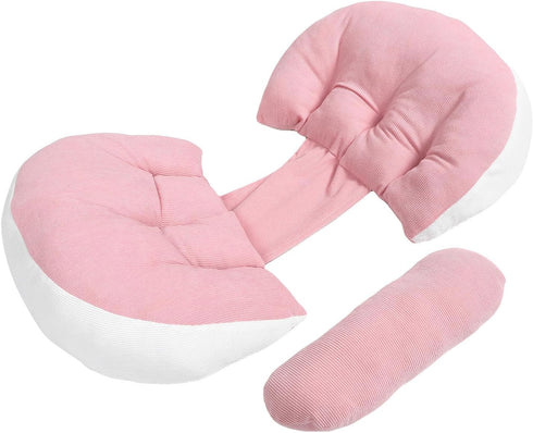 U-Shaped Pregnancy Body Pillow for Pregnant Women Soft Maternity Pillow with Back