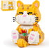 QLT Cute Animal Micro Mini Building Blocks Kit - Orange Cat Micro Bricks for Adults, Party Favors for Kids 8-12+
