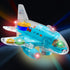 ArtCreativity Light Up Airplane Toy for Kids, 1PC, Bump and Go with Colorful Gears, Music, LED Effects, Ages 1-3