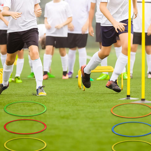 Libima Obstacle Course Ring Set, 12 Pcs Large Exercise Hoops for Gymnastics Practice & Educational Activities