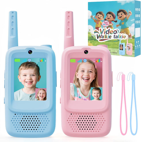 Anchioo Video Walkie Talkies for Kids, Rechargeable Walkie Talkies Toys 2 Pack with