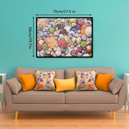 Colorful Seashell 1000 Piece Puzzle for Adults, Ocean Beach Marine Jigsaw Puzzles Hawaii