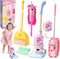 TUZT Kids Cleaning Toys Playset for Ages 2-4, Compact 6-Piece Pretend Vacuum