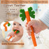3 (1) Baby Teething Toys Silicone Carrot Rabbit Hollow Teething Tubes -Sensory Chew Toys Over Months - Teether Straws
