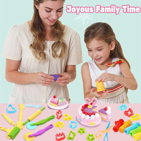 Playdough Tools for Kids, 24 Pieces Set with Rolling Pins, Cutters, Extruders, and Scissors