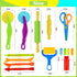 Wxqfumy Set, 15 Dough Tool Pcs Basic Dough Tools Kits for Kids, Dough Accessories Includes Cutters Roller, Rolling