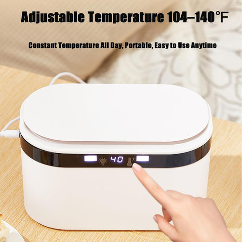5-Level PandaEar Baby Wipe Warmer, Large Capacity Moist Wipe Dispenser with Temperature Heating Control, Quiet & Even