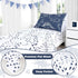 4 Set Set, Pieces Dinosaur Toddler Bedding for Boys, Soft Breathable Toddler Comforter Dino Print Navy, Includes