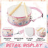 1 Set, 8 Inch 2 Boao PC Kids Drum Toddler Drum Wooden Toy with Adjustable Strap and Drumsticks, Educational Sensory
