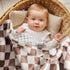 FIGEPO Soft Black and White Checkered Baby Blankets for Unisex Girls or Boys Breathable Gender Neutral Nursery Double