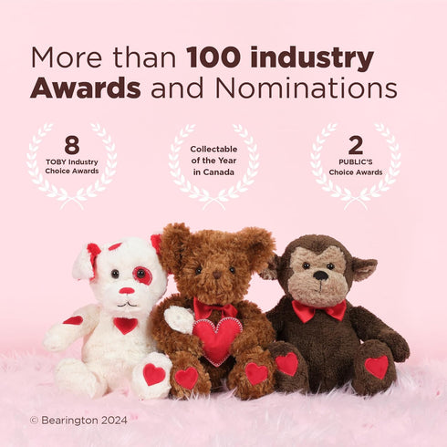 9.5" Bearington Remington Teddy Bear- Soft and Cuddly Valentines Day Stuffed Animals - Adorable Bear Stuffed Animal