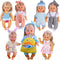 8pcs Baby Doll Clothes Dress - Newborn Accessories Gown Costumes with Schoolbag, Xmas Gift-wrap
