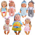 8pcs Baby Doll Clothes Dress - Newborn Accessories Gown Costumes with Schoolbag, Xmas Gift-wrap