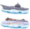 Crelloci 2PCS Aircraft Carrier Toy Cruise Ship with Lights and Sounds, Model