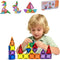 FEWOVUZ 26PCS Mini Magnetic Tiles Building Blocks Set with Portable Iron Case, STEM