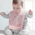 SUNVENO Disposable Bibs, Baby Disposable Bib Leak-proof Liner & Reusable Fastener