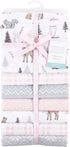 Hudson Baby Unisex Baby Cotton Flannel Receiving Blankets Bundle, Winter Forest, One Size by Hudson Baby