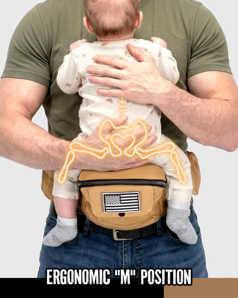 45 lbs), Dinictis Baby Hip Carrier for Dad, Ergonomic Waist Carrier with Hip Seat for Newborn to Toddler (Up