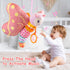 VOILBTOY 0-6 Ring,Tummy 0-3-6-12 Baby Toys Months,Infant Musical Sensory Stuffed Animal with Squeaker,Rattle,Crinkle