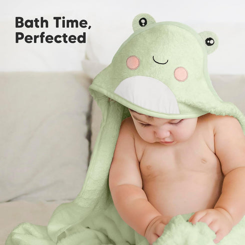 KeaBabies Hooded Baby Towel for Newborn - Viscose Derived from Bamboo Large Baby Bath Towels with Hood for Boys, Girls