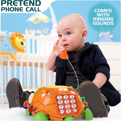 6 12 12-18 7 8 9 10 11 1-2 Baby Toys to Months, Musical Turtle Crawling Baby Toys for Month, Early Learning Educational