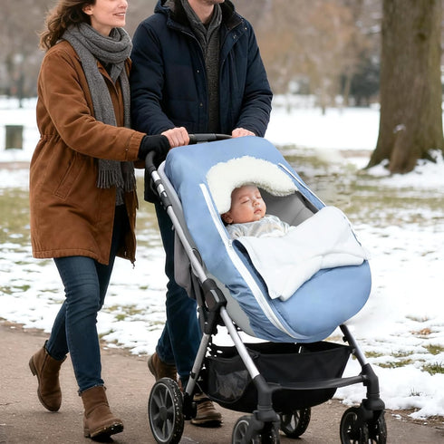Car Seat Cover Baby Winter, Waterproof Carseat Covers Newborn Boy, Windproof Infant Car Seat Cover Warm & Breathable