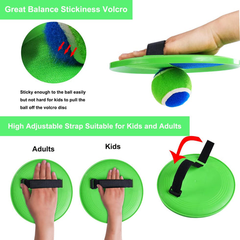 Catch Ball Game for Kids, Beach Toys Backyard Toss and Catch Games, Upgraded Sticky Balls for Family Outside Fun