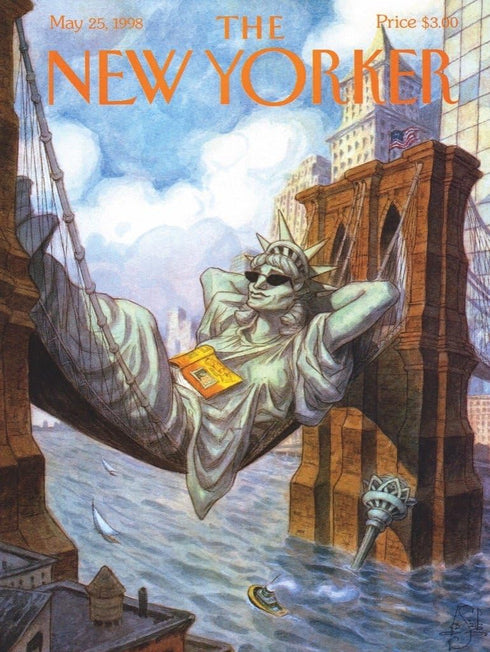 New York Puzzle Company - New Yorker Liberty - 500 Piece Jigsaw Puzzle by Peter de Sève