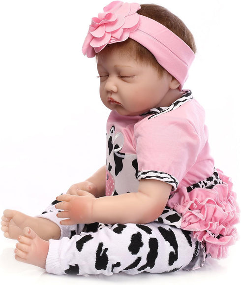 Reborn Baby Dolls Clothes Girl Pink Outfits for 20"-22" Reborn Doll Baby Girl Clothing