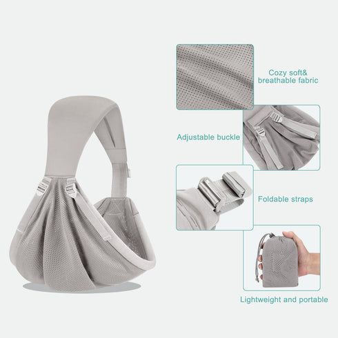bebless Cozy 0-36 Baby Carrier - Ergonomic, and Lightweight Carrier for Months, Effortless to Put On, Ideal
