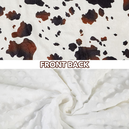 26.5 40 Inches Cow Baby Blanket for Boys Girls Soft Fleece Minky Blanket with Dotted Backing Double Layer Newborn