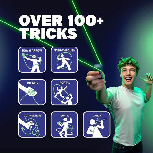 ZipString Luma - The Patented Glow-in-The-Dark Toy That Flies a Loop of String, Creates Endless Shapes and Tricks