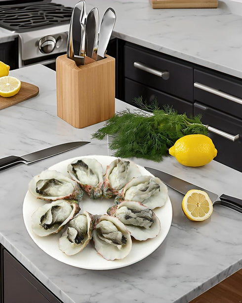 Kmiunty 8Pcs Artificial Oysters Shellfish Seafood Model Photography Prop for Home Kitchen Party Decoration (A)