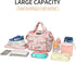 Pink Small Diaper Bag Backpack, Waterproof Multi-Function Mini Tote Maternity Travel Backpack with Insulated Pockets