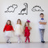 3 Pcs Dinosaur Wall Decor Dino Geometric Wooden Wall Art Nursery Room Decorations for Baby Boys Girls Toddlers Kids