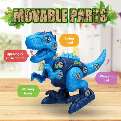 BAODLON Dinosaur Toys for Boys Age 3-7, Take Apart Building Toy with Electric Drill, Educational STEM Gift