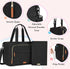 mommore Mommy Diaper Bag Tote Small Baby Bag with Insulated Pockets, Lightweight Tote with Stroller Straps, Nurse Gym