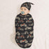 Sets Motorcycles On Black Background Newborn Swaddle Blankets Hat Soft Baby Receiving Blanket Swaddle Sack for Baby