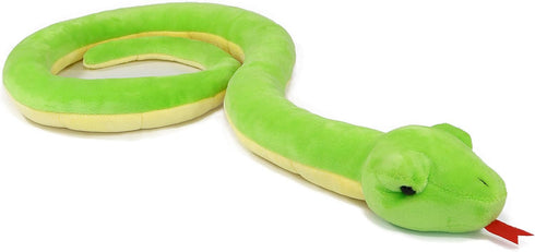 Ice King Bear Lifelike Plush Toy, Green Snake Stuffed Animal (Coiling)