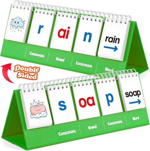 CVVC Phonics Word Games Flash Cards for Preschool Kindergarten, Learn to Read, Spelling Educational Toy Supplies