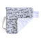 Handmade Plush Mini Blanket Pacifier Holder (Gray & White Cheetah)